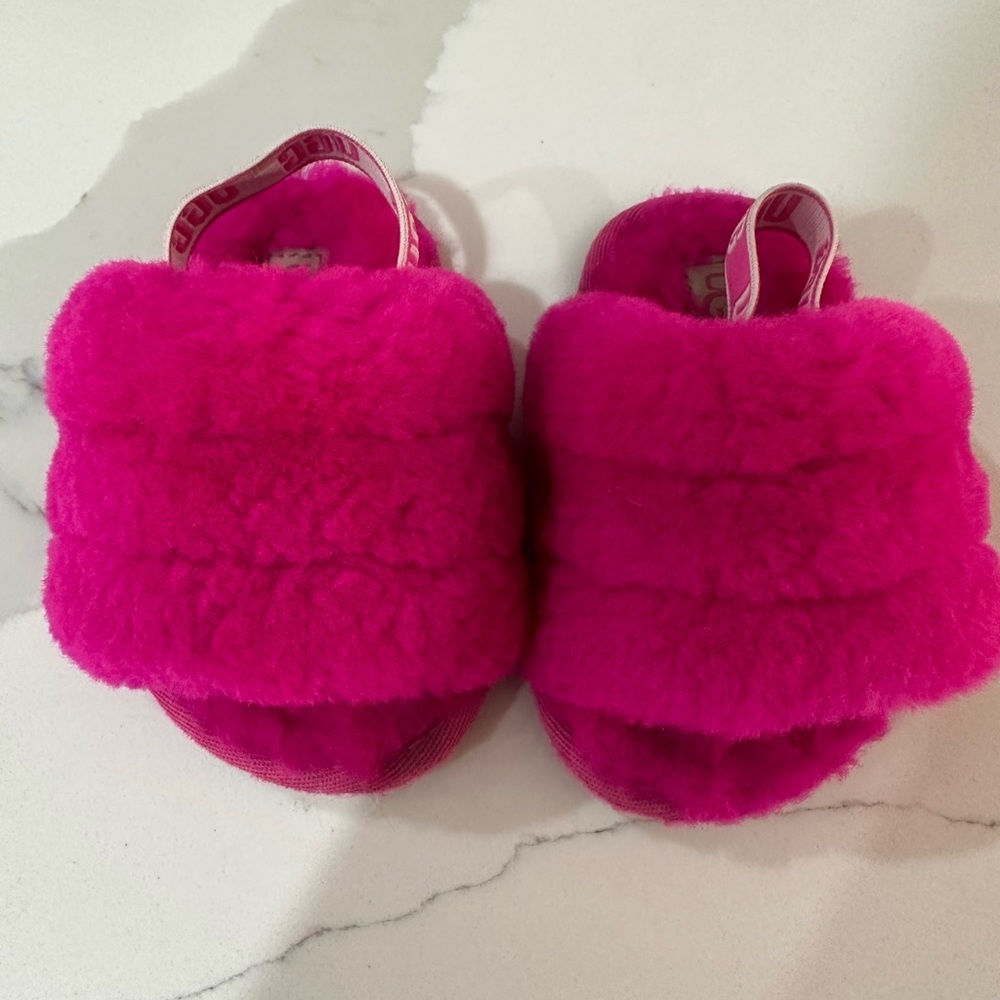 Ugg shoes, bright pink, gently worn couple times